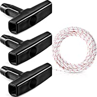 Cuerda de Arranque de Retroceso 10 Metros 3-0 mm Cable de Tracción con 3 Piezas Asa de Arranque para Cortacésped…
